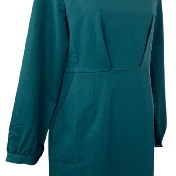 Metisu Dress Sheath Pencil Long Sleeves Forest Green Women's Size Large - Picture 9 of 12